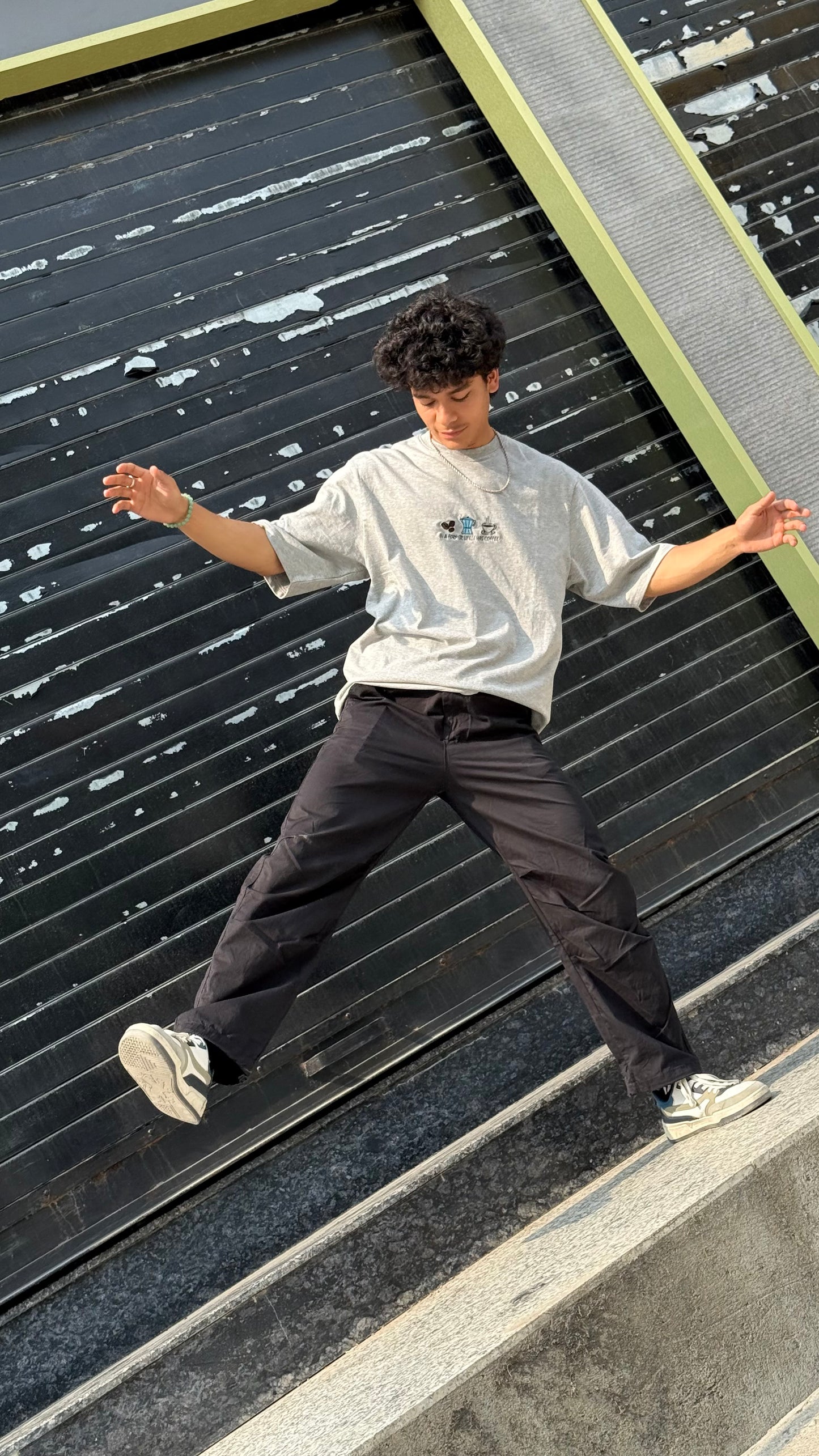 Oversized Embroidery T-Shirt | Unisex fit | Bean There, Brewed That