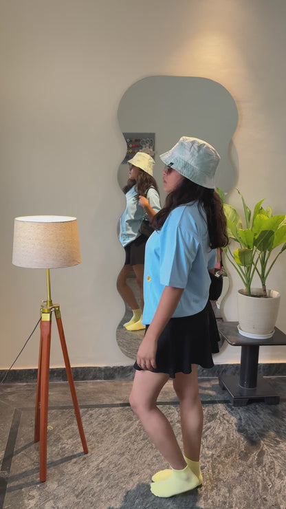 Oversized Embroidery T-Shirt | Unisex fit |SUNFLOWER